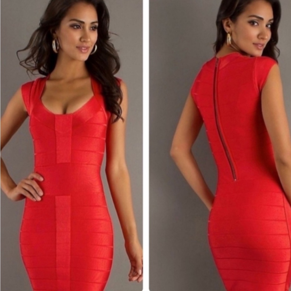 Elegant Red Bodycon Dress